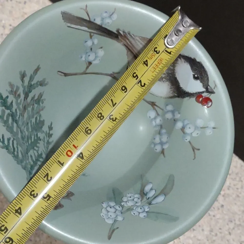 👍 Pfaltzgraff Ceramic Candle Holder Pillar Winterwood. C6